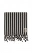 Towel Striped Black L - Mizar & Alcor